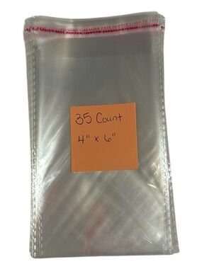 Clear Resealable Plastic Bags - 35 Count 4” x 6”